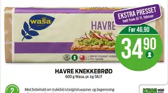 Kiwi Havre knekkebrød tilbud
