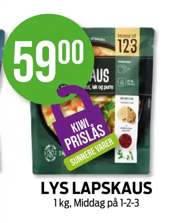 Kiwi Lys lapskaus tilbud