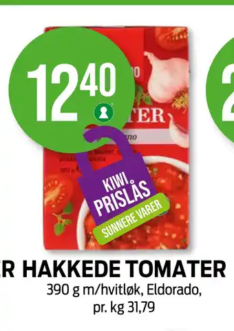 Kiwi Hakkede tomater tilbud