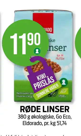 Kiwi Røde linser tilbud