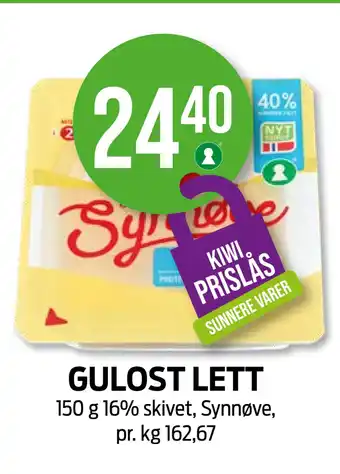 Kiwi Gulost lett tilbud