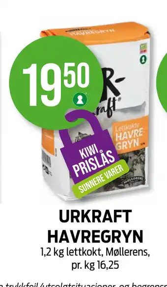 Kiwi Urkraft havregryn tilbud