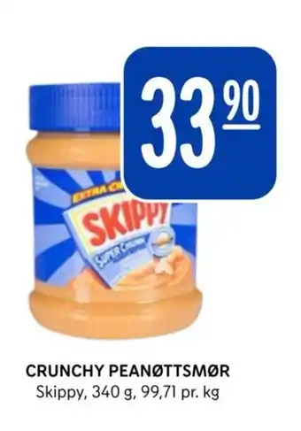 CRUNCHY PEANØTTSMØR Skippy, 340 g, 99,71 pr. kg
