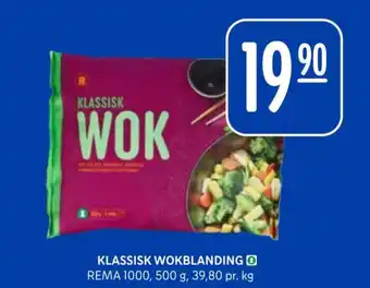 Rema 1000 KLASSISK WOKBLANDING REMA 1000, 500 g, 39,80 pr. kg tilbud