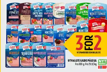 Coop Prix UTVALGTE GILDE PÅLEGG tilbud