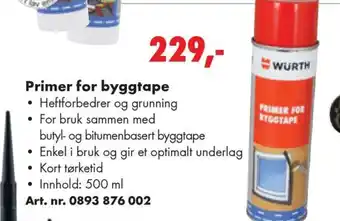 Primer for byggtape