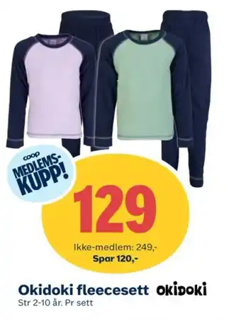 Coop Extra Okidoki fleecesett okidoki tilbud