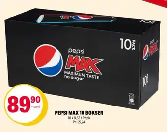 Coop Extra PEPSI MAX 10 BOKSER tilbud
