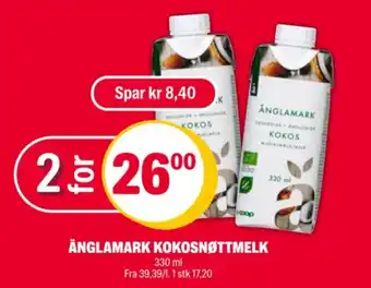 Coop Extra ÄNGLAMARK KOKOSNØTTMELK tilbud