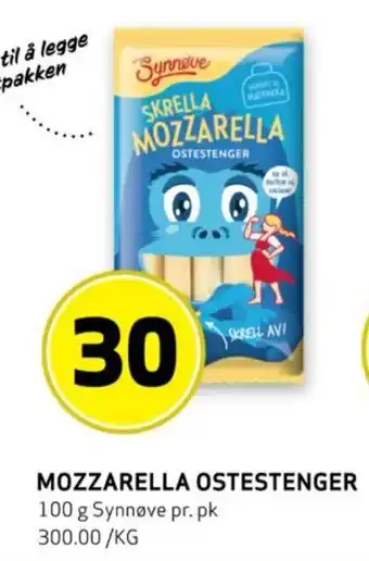 Bunnpris MOZZARELLA OSTESTENGER tilbud