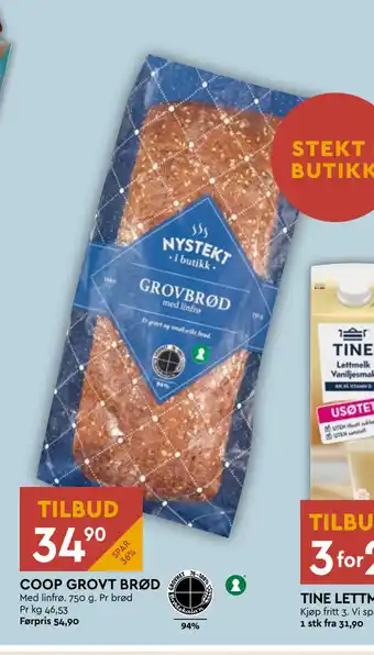 Coop Mega Coop grovt brød tilbud