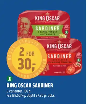 Coop Obs King oscar sardiner tilbud