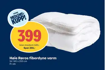 Coop Obs Høie røros fiberdyne varm tilbud