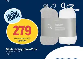 Coop Obs Mjuk jerseylaken 2 pk tilbud