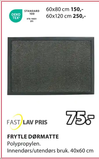 JYSK Frytle dørmatte tilbud
