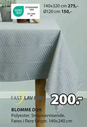 JYSK Blomme duk tilbud