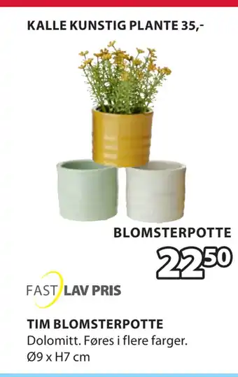 JYSK Tim blomsterpotte tilbud