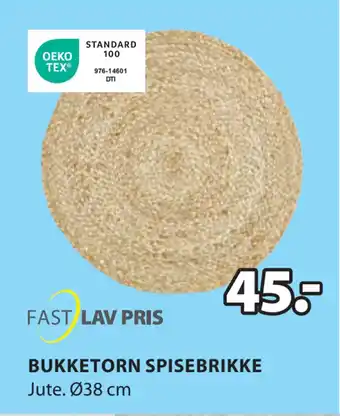 JYSK Bukketorn spisebrikke tilbud