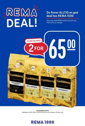 Rema 1000 Kjeldsberg kaffe tilbud