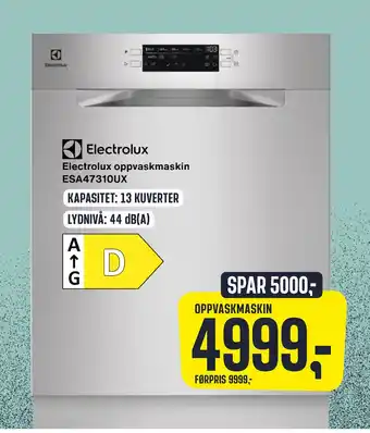 Skousen Electrolux oppvaskmaskin tilbud