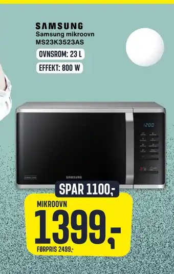 Skousen Samsung mikroovn ms23k3523as tilbud
