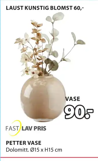 JYSK Petter vase tilbud