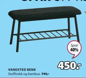 JYSK Vandsted benk tilbud