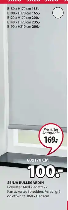 JYSK Senja rullegardin tilbud