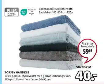 JYSK Torsby håndkle tilbud