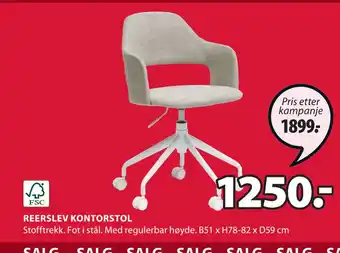 JYSK Reerslev kontorstol tilbud