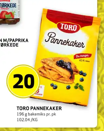 Bunnpris Toro pannekaker tilbud