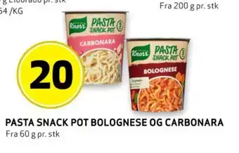 Bunnpris PASTA SNACK POT BOLOGNESE OG CARBONARA tilbud