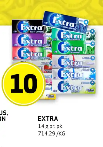 Bunnpris Extra tyggegummi tilbud