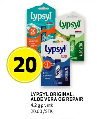 Bunnpris Lypsyl original, aloe vera og repair tilbud