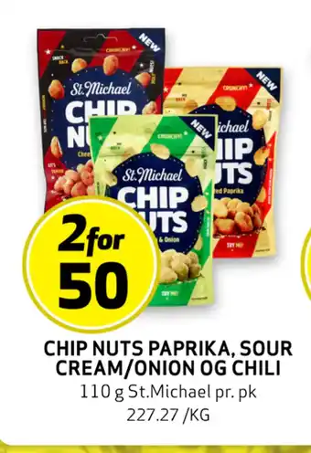 Bunnpris Chip nuts paprika, sour cream/onion og chili tilbud