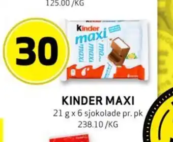 Bunnpris KINDER MAXI tilbud