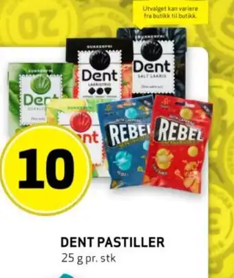 Bunnpris DENT PASTILLER tilbud