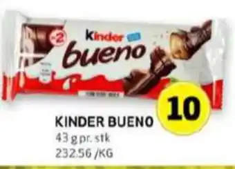 Bunnpris Bueno sjokoladebar tilbud