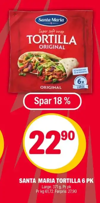 Coop Extra Santa maria tortillas tilbud