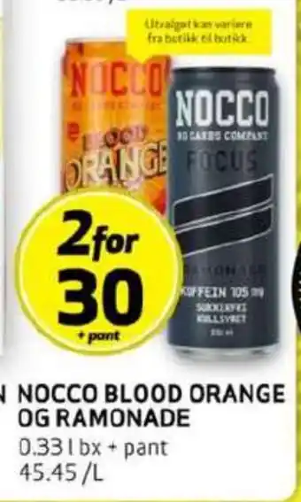 Bunnpris Nocco energidrikk tilbud