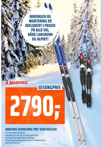 Coop Obs Madshus ski tilbud