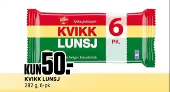 Europris Kvikk lunsj sjokoladebar tilbud