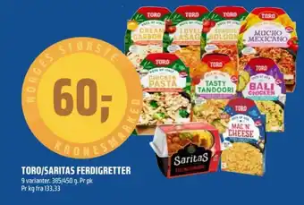 Coop Obs Toro ferdigretter tilbud