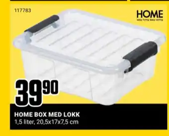 Europris Home oppbevaringsboks tilbud
