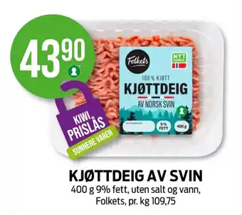 Kiwi Folkets kjøttdeig tilbud