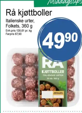 Joker Folkets kjøttboller tilbud