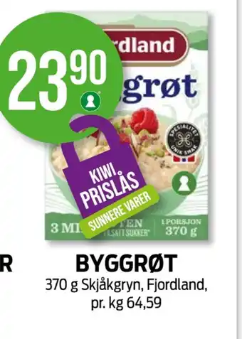 Kiwi Fjordland byggrøt tilbud