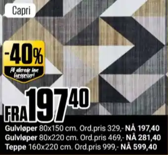 Europris Home teppe tilbud