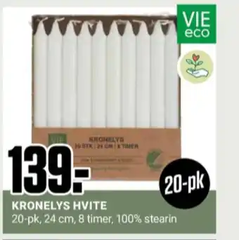 Europris Vie eco kronelys tilbud