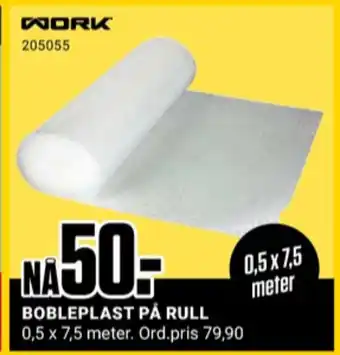 Europris Work bobleplast tilbud